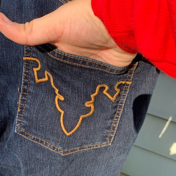 Belle Sport Dark Wash Midrise Blue Jeans - Picture 6 of 13